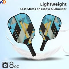 KD Pickleball Paddles, Carbon Fiber Pickleball Set, 2 Paddles with 4 Balls, Portable Carry Bag, USAPA Approved Graphite Pickleball Rackets with Comfort Grip., Assorted Color