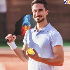 KD પિકલબોલ પેડલ્સ, કાર્બન ફાઈબર પિકલબોલ સેટ, 4 બોલ્સ સાથે 2 પેડલ્સ, પોર્ટેબલ કેરી બેગ, USAPA એપ્રૂવ્ડ ગ્રેફાઈટ પિકલબોલ રેકેટ્સ કમ્ફર્ટ ગ્રિપ સાથે., મિશ્રિત રંગ