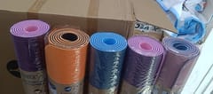 KD Yoga Mat Exercise Mats Dual Color 6mm TPE Non-Slip Extra Thick High-Density Eco Friendly for Yoga Workout Pilates Yoga Mats for Women And Men, Assorted Color