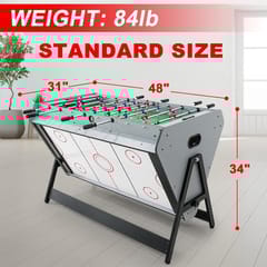 KD 3 in 1 Multi Game Table, Folding Portable Billiards Game Table Set, Foosball Table with Air Hockey for Indoor, Game Room, Office