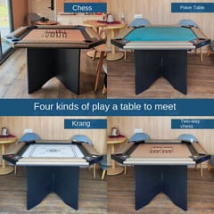 KNK 8 Seater Poker Table – Foldable Hexagon Game Table with Felt Top & Cup Holders