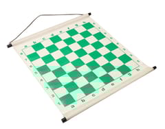 KD Magnetic Roll-Up Chess Demo Board 27" with Pieces, Wall Hanging