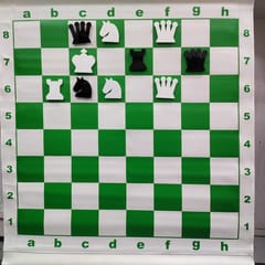 KD Magnetic Roll-Up Chess Demo Board 27" with Pieces, Wall Hanging