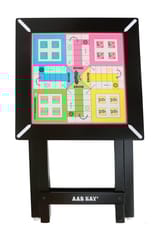 સ્ટેન્ડ સાથે KNK ફોલ્ડિંગ લાકડાનું લુડો બોર્ડ, બાળકો અને પુખ્ત વયના લોકો માટે ડાર્ક ચેરી લુડો ટેબલ, ડ્રોઅર