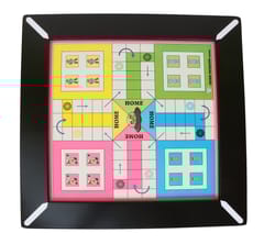 સ્ટેન્ડ સાથે KNK ફોલ્ડિંગ લાકડાનું લુડો બોર્ડ, બાળકો અને પુખ્ત વયના લોકો માટે ડાર્ક ચેરી લુડો ટેબલ, ડ્રોઅર