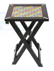 KNK ફોલ્ડિંગ સ્નેક્સ લેડર બોર્ડ ટેબલ, લાકડાનું સ્ટેન્ડ, ઘેરો ચેરી રંગ, સ્ટાન્ડર્ડ સાઈઝ ઇન્ડોર ગેમ