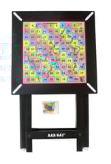 KNK ફોલ્ડિંગ સ્નેક્સ લેડર બોર્ડ ટેબલ, લાકડાનું સ્ટેન્ડ, ઘેરો ચેરી રંગ, સ્ટાન્ડર્ડ સાઈઝ ઇન્ડોર ગેમ