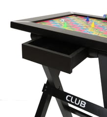 KNK ફોલ્ડિંગ સ્નેક્સ લેડર બોર્ડ ટેબલ, લાકડાનું સ્ટેન્ડ, ઘેરો ચેરી રંગ, સ્ટાન્ડર્ડ સાઈઝ ઇન્ડોર ગેમ