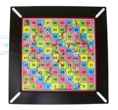 KNK ફોલ્ડિંગ સ્નેક્સ લેડર બોર્ડ ટેબલ, લાકડાનું સ્ટેન્ડ, ઘેરો ચેરી રંગ, સ્ટાન્ડર્ડ સાઈઝ ઇન્ડોર ગેમ