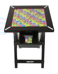 KNK ફોલ્ડિંગ સ્નેક્સ લેડર બોર્ડ ટેબલ, લાકડાનું સ્ટેન્ડ, ઘેરો ચેરી રંગ, સ્ટાન્ડર્ડ સાઈઝ ઇન્ડોર ગેમ