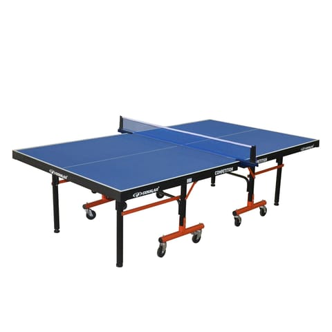 कौगर कॉम्पिटिशन पार्टिकल बोर्ड से बना 25 मिमी मोटा टेबल टेनिस टेबल, टीटीएफआई प्रमाणित, रोलअवे इंडोर टेबल टेनिस टेबल 