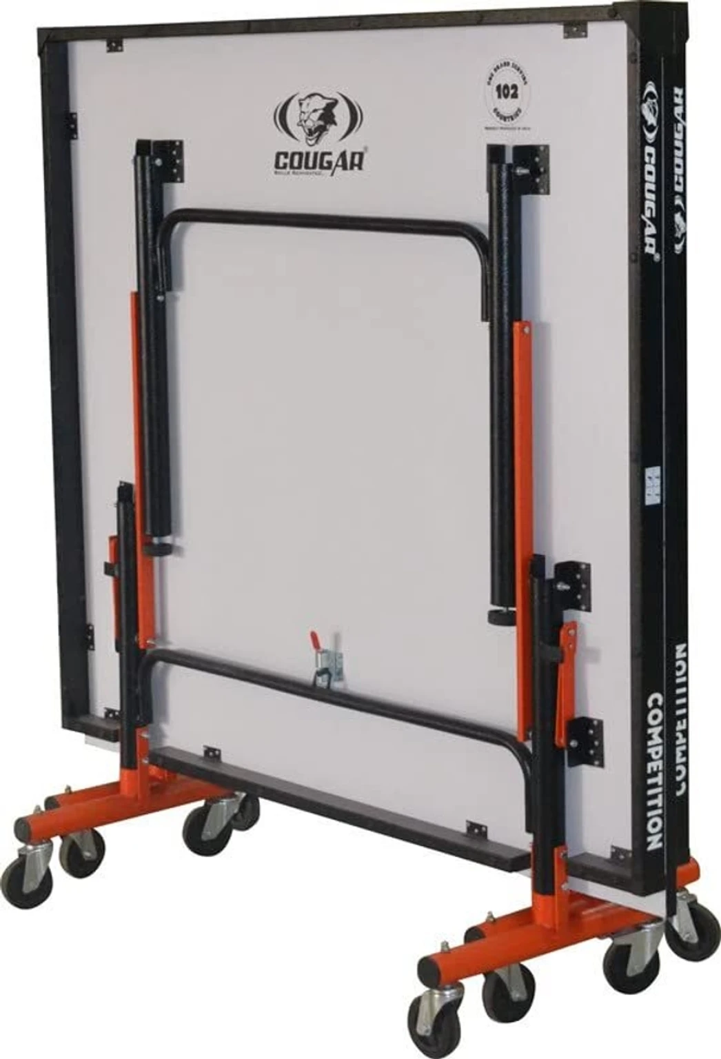 கூகர் காம்படிஷன் டேபிள் டென்னிஸ் பார்ட்டிக்கிள் போர்டு 25 மிமீ தடிமன் TTFI சான்றளிக்கப்பட்ட நகர்த்தக்கூடிய உட்புற டேபிள் டென்னிஸ் மேசை 