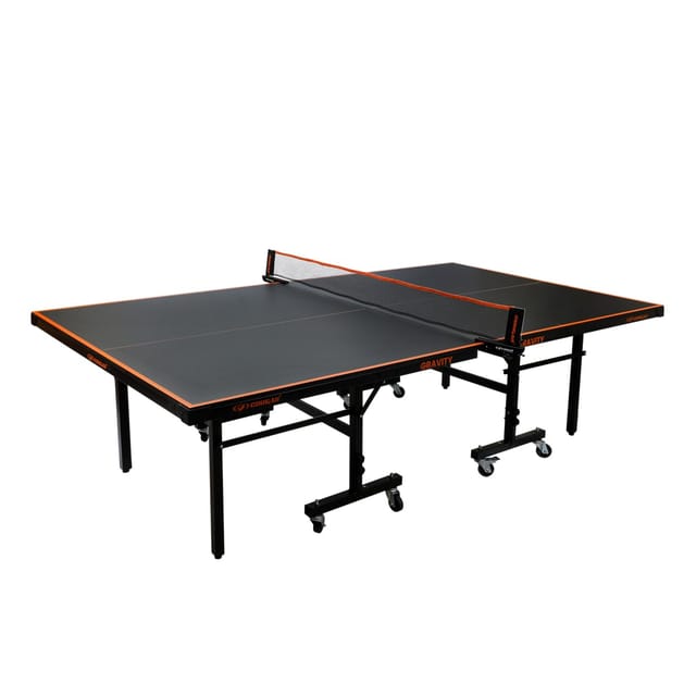 कौगर ग्रेविटी टेबल टेनिस टेबल, काला टॉप | मोटाई 18 मिमी, नेट सहित
