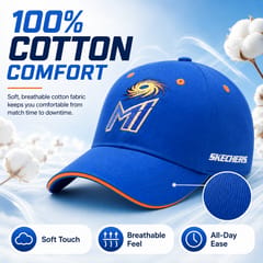 Mumbai Indians 2026 Official IPL Merch Cap | 100% Cotton | MI Logo Detailing | Classic Sporty Design | One Size