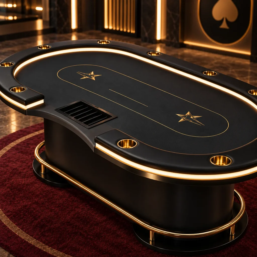 KD Black Panther Poker Table
