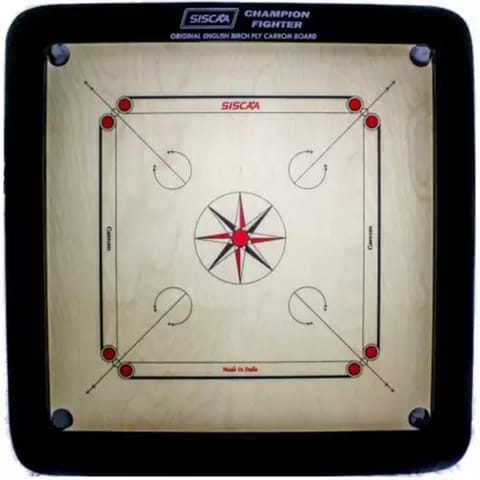 Siscaa Fighter Champion Carrom Board, Birch Plywood Federation Approved Carrom Board