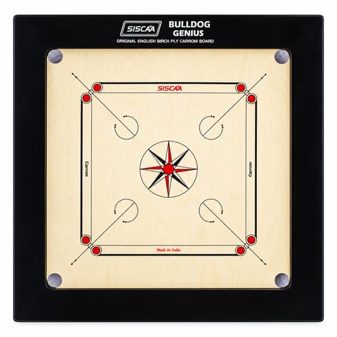 Siscaa Genius Bulldog Carrom Board Federation Approved Carrom Board