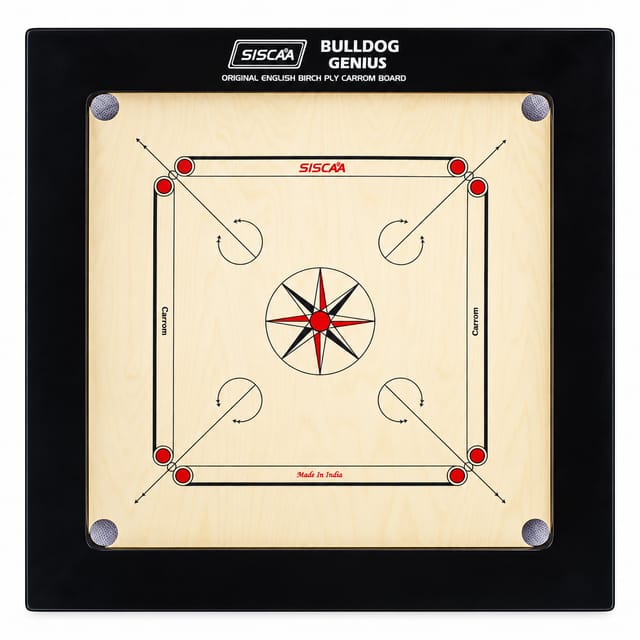 Siscaa Genius Bulldog Carrom Board Federation Approved Carrom Board