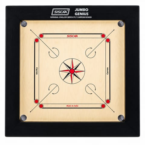 Siscaa Genius Jumbo Carrom Board Federation Approved Carrom Board