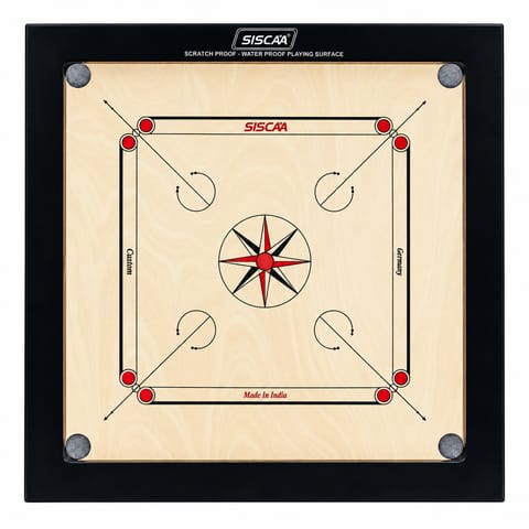 Siscaa Tournament Champion Carrom Board  Federation Approved Carrom Board