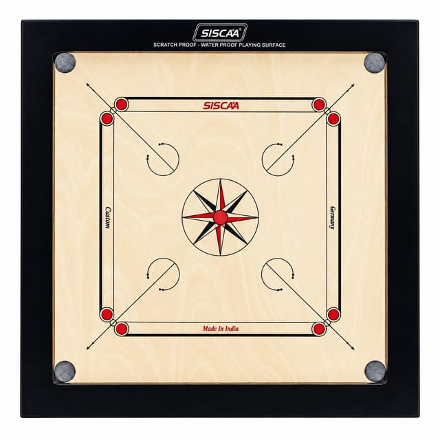 Siscaa Tournament Champion Carrom Board  Federation Approved Carrom Board