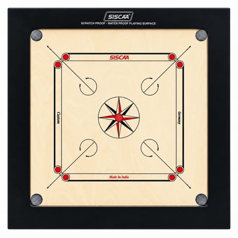 Siscaa Tournament Bulldog Carrom Board  Federation Approved Carrom Board