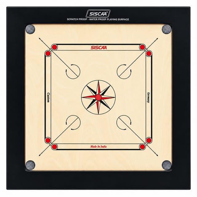Siscaa Tournament Bulldog Carrom Board  Federation Approved Carrom Board
