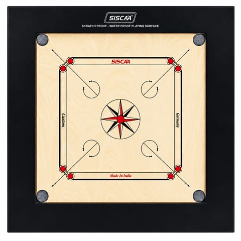 Siscaa Tournament Jumbo Carrom Board  Federation Approved Carrom Board