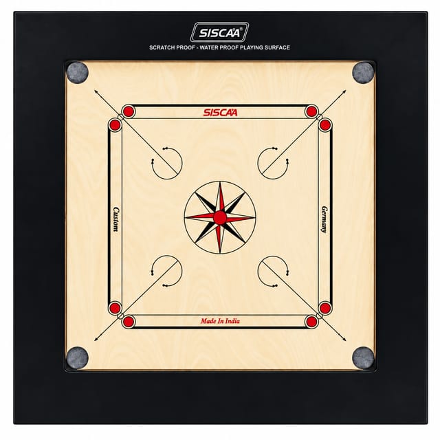 Siscaa Tournament Jumbo Carrom Board  Federation Approved Carrom Board