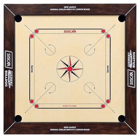 Siscaa Bullet Shot Bulldog Carrom Board Federation Approved Carrom Board
