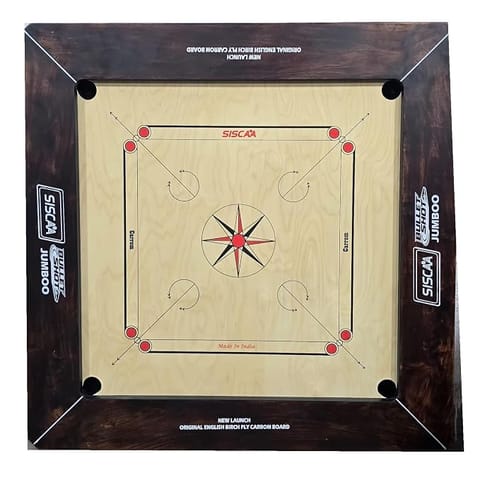 Siscaa Bullet Shot Jumbo Carrom Board Federation Approved Carrom Board