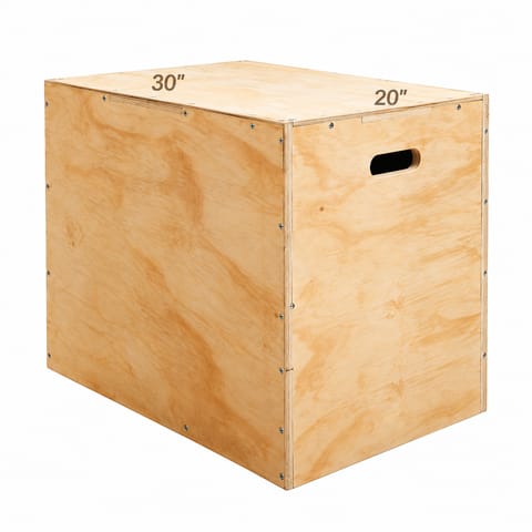 KD Wooden Plyo Box for Jump & Step Training – 20 × 24 × 30 Inches