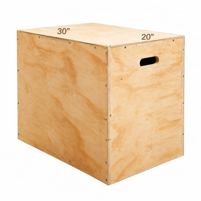 KD Wooden Plyo Box for Jump & Step Training – 20 × 24 × 30 Inches