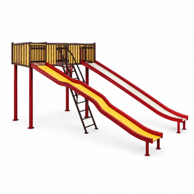 KD CP-1212 ڈبل سلائیڈ - پلے گراؤنڈ سلائیڈ کا مجموعہ