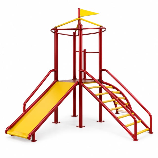 KD CP-1214 Hill & Dale Slide – Playground Slide and Climbing Unit