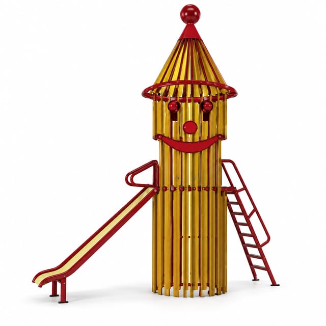KD CP-1216 Moon Rocket Junior – Themed Playground Tower with Slide