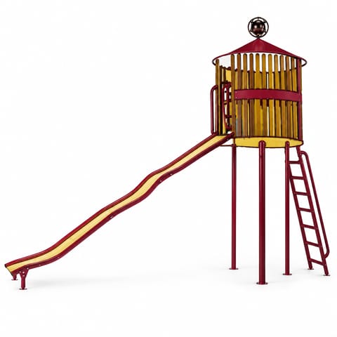 KD CP-5 Watch Tower Wave Slide – Playground Tower & Slide Unit