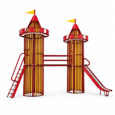 KD CP-1223 Victory Castle – Twin-Tower Playground Play Structure