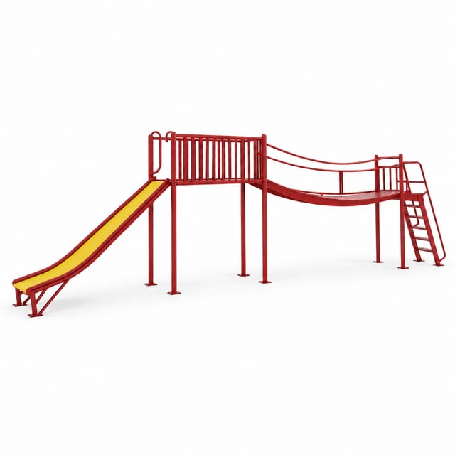 KD CP-1225 Billy Goat Gurf - پلے گراؤنڈ برج اور سلائیڈ کا مجموعہ