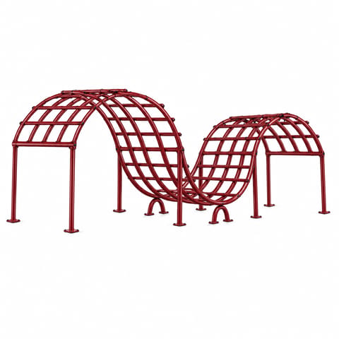 KD CP-1284 Magic Carpet Climber – Curved Playground Climbing Frame