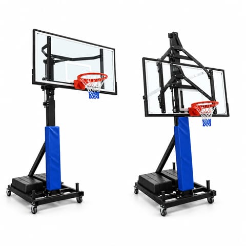 KD TSI 008 Wounder Model Movable Basketball Pole with Manual-Jack Height Adjustment
