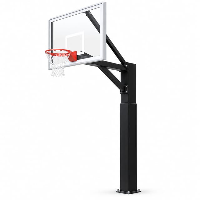 KD TSI 009 Genius Model Fixed Basketball Pole with Manual-Jack Adjustable Backboard
