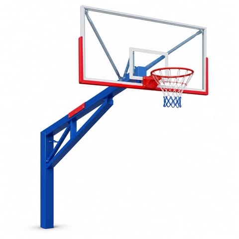 KD TSI 010 Commander Model Fixed Basketball Pole with 25mm Transparent Backboard