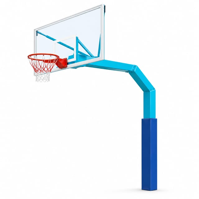 KD TSI 011 Younger Model Fixed Basketball Pole with 20mm Transparent Backboard