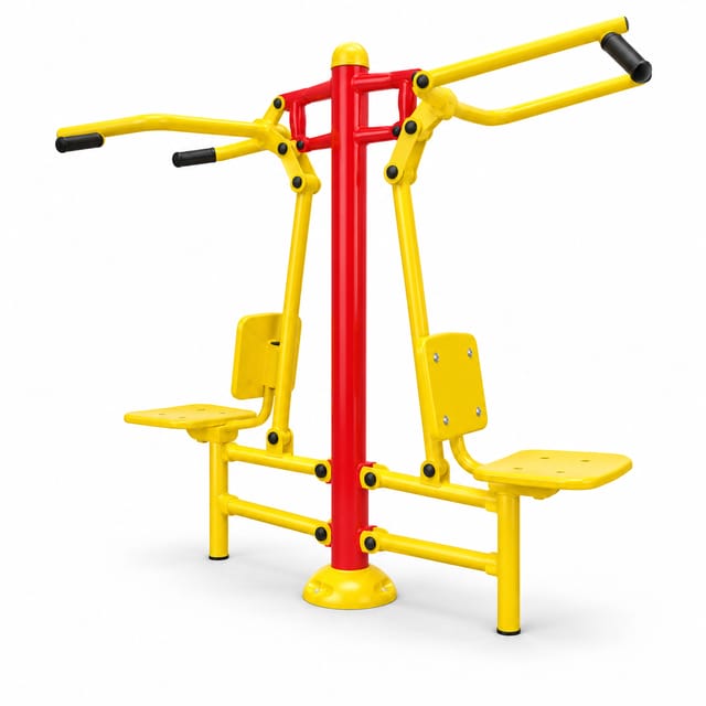 KD TSI 122 Outdoor Double Shoulder Press Machine – Galvanised Pipe