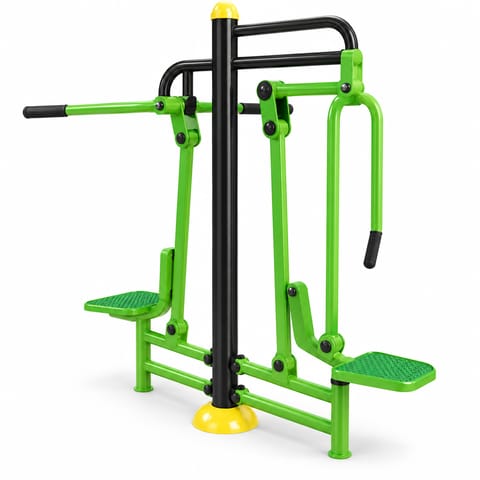 KD TSI 124 Outdoor Chest Press with Pull Chair – Galvanised Pipe