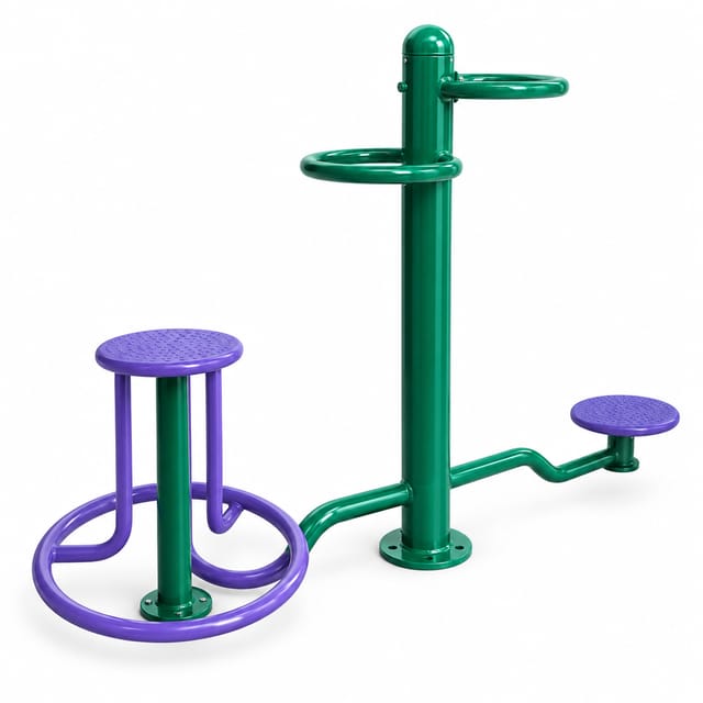 KD TSI 130 Outdoor Sitting and Standing Twister – Galvanised Pipe