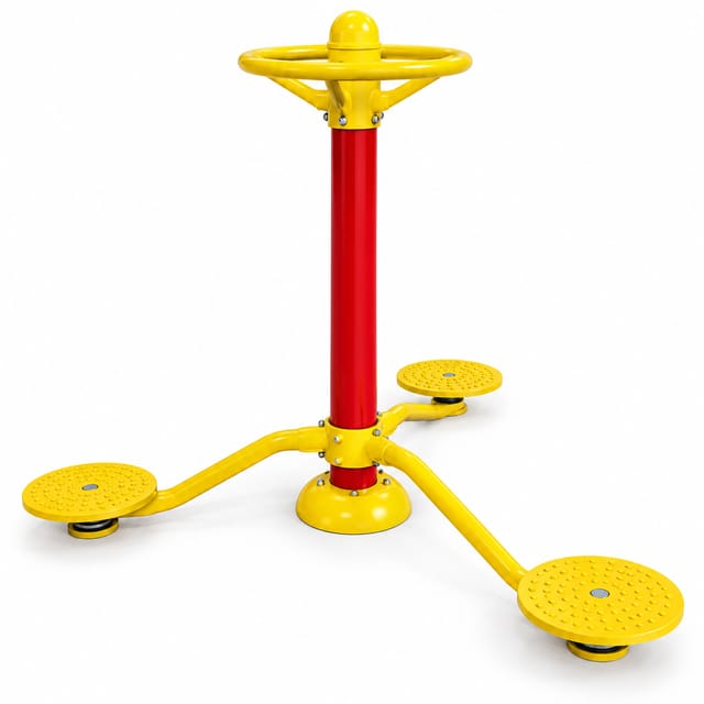 KD TSI 131 Outdoor Triple Twister Exercise Station – Galvanised Pipe