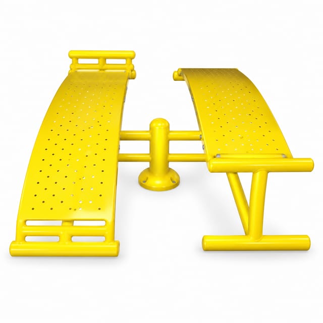 KD TSI 137 Outdoor Double Abdominal Exercise Board – Galvanised Pipe