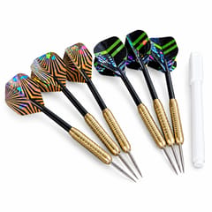 KD Bellevue Bristle Dartboard Cabinet Set with 18-Inch Sisal Board, 6 Steel-Tip Darts & Dual Scoreboards